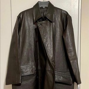 Donna Karan Womens Peacoat Black Buttons Flap Pockets Slit Collared Deerskin 6